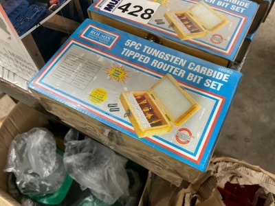 2No. ROLSON 5PC ROUTER BIT SETS