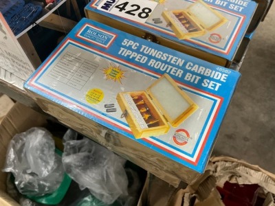 2No. ROLSON 5PC ROUTER BIT SETS