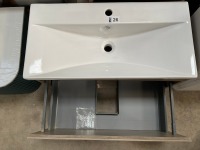 APPROX. 800 K-STORE SINGLE-DRAWER WALL-MOUNTED NEBRASKA OAK UNIT AND BASIN - 4