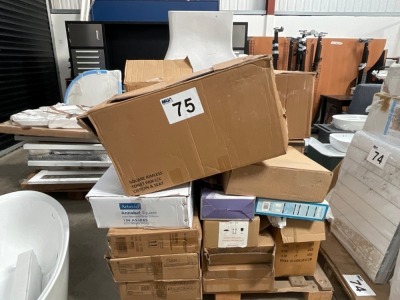 QUANTITY OF ASSORTED SANITARYWARE MOSTLY CERAMICS