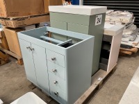 EX-DISPLAY APPROX. 800 POWDER BLUE PARAGON UNIT WITH BASIN - 6