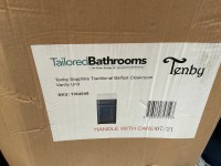 2No. TENBY SAPPHIRE BLUE TRADITIONAL VANITY UNIT - UNITS ONLY (NO BASINS). APPROX. 450 WIDE - 4