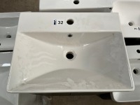 APPROX. 500 FLOOR-STANDING TWO-DOOR UNIT IN BLACK WOODGRAIN WITH BASIN - 2