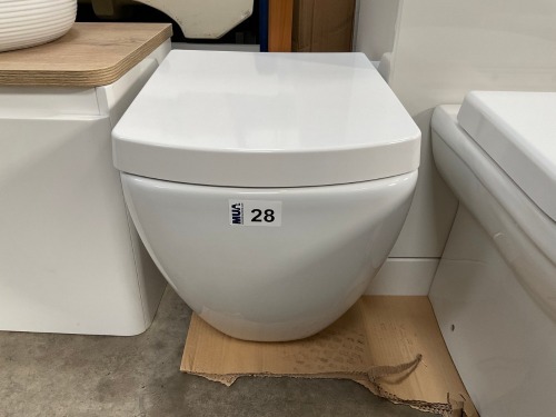 BACK-TO-WALL SOFT SQUARE PAN AND SEAT