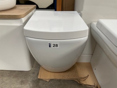 BACK-TO-WALL SOFT SQUARE PAN AND SEAT