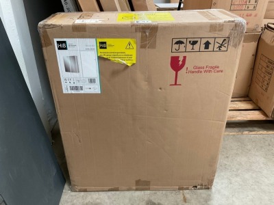 HIB XENON 60 LED MIRRORED CABINET - USB & 2 PIN INTEGRATED CHARGING SOCKETS, DOUBLE-SIDED MIRRORED DOOR & MIRRORED SIDES