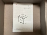 APPROX. 800 WALL-MOUNTED TWO-DRAWER MATTE WHITE UNIT & BASIN - 6