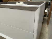APPROX. 800 WALL-MOUNTED TWO-DRAWER MATTE WHITE UNIT & BASIN - 8