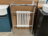 HARROW TRADITIONAL CHROME/WHITE HEATED TOWEL RAIL APPROX. 600 WIDE & APPROX. 950 TALL