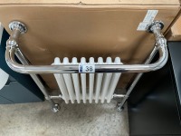 HARROW TRADITIONAL CHROME/WHITE HEATED TOWEL RAIL APPROX. 600 WIDE & APPROX. 950 TALL - 3