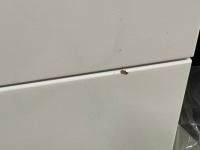 APPROX. 600 TWO-DRAWER WALL-MOUNTED WHITE GLOSS UNIT AND BASIN - 4