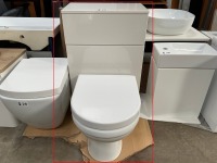 WHITE GLOSS WC UNIT WITH BACK-TO-WALL PAN AND SEAT
