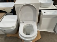 WHITE GLOSS WC UNIT WITH BACK-TO-WALL PAN AND SEAT - 6