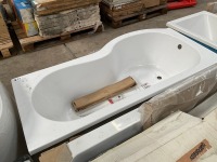 APPROX.1700x700 LEFT-HAND P-SHAPED BATH WITH WHITE GLOSS FRONT PANEL