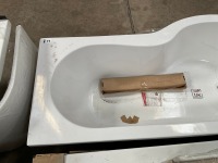 APPROX.1700x700 LEFT-HAND P-SHAPED BATH WITH WHITE GLOSS FRONT PANEL - 2