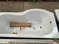 APPROX.1700x700 LEFT-HAND P-SHAPED BATH WITH WHITE GLOSS FRONT PANEL - 3