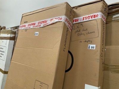 FLAIR ORO EX-DISPLAY 1200x900 LEFT-HAND OFFSET QUAD SLIDING DOOR IN CHROME