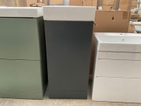 APPROX. 400 ANTHRACITE FLOOR-STANDING CLOAKROOM UNIT WITH BASIN - 2