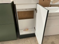 APPROX. 400 ANTHRACITE FLOOR-STANDING CLOAKROOM UNIT WITH BASIN - 4