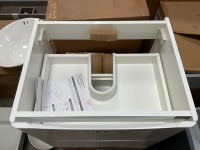 MYLIFE SOFIA 600 TWO-DRAWER WALL-MOUNTED UNIT AND BASIN IN WHITE GLOSS - 6