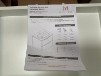 MYLIFE SOFIA 600 TWO-DRAWER WALL-MOUNTED UNIT AND BASIN IN WHITE GLOSS - 7