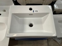 TENBY SAPPHIRE BLUE TRADITIONAL FLOOR-STANDING UNIT AND BASIN APPROX. 450 WIDE - 2