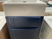 TENBY SAPPHIRE BLUE TRADITIONAL FLOOR-STANDING UNIT AND BASIN APPROX. 450 WIDE - 3