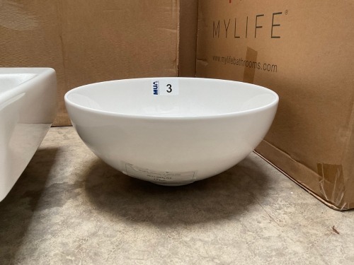 HIB ROUND FREESTANDING BASIN APPROX. 325mm DIAMETER