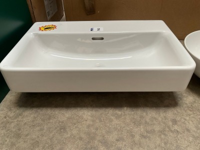 APPROX. 600x380 LAUFEN WALL-MOUNTED BASIN - NO TAP HOLE