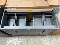 ROPER RHODES CONCIERGE 1000 FLOOR-MOUNTED FIVE-DRAWER UNIT IN MATTE CARBON WITH BASIN - 6