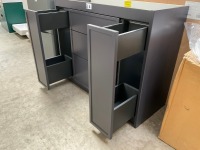 ROPER RHODES CONCIERGE 1000 FLOOR-MOUNTED FIVE-DRAWER UNIT IN MATTE CARBON WITH BASIN - 7