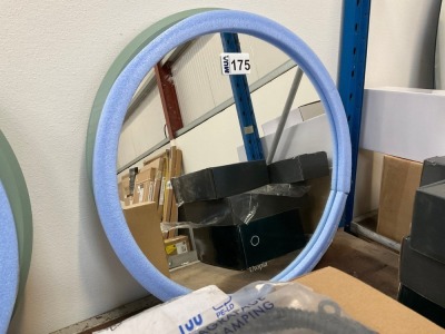 UTOPIA 500 BACKLIT LED ROUND MIRROR WITH SAGE-FRAMED SURROUND