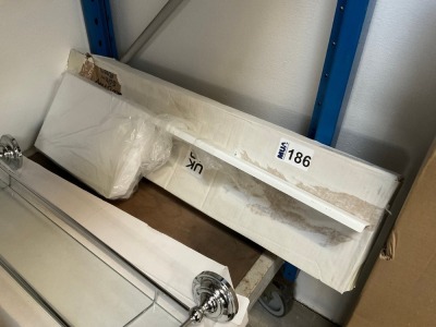 UNIVERSAL 400mm WHITE TOWEL HANGER