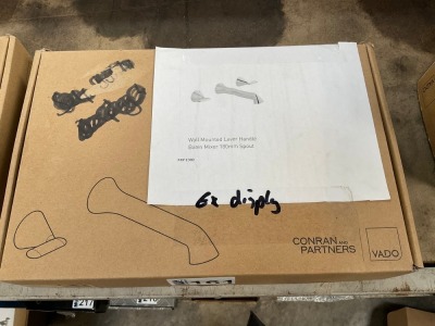 EX-DISPLAY VADO ARRONDI WALL-MOUNTED THREE-HOLE BASIN MIXER IN CHROME