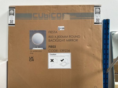 APPROX. 800 ROUND BACKLIT LED MIRROR