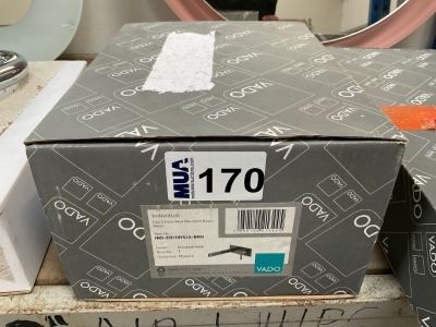 VADO BRUSHED GOLD EDIT TWO-HOLE WALL-MOUNTED BASIN MIXER