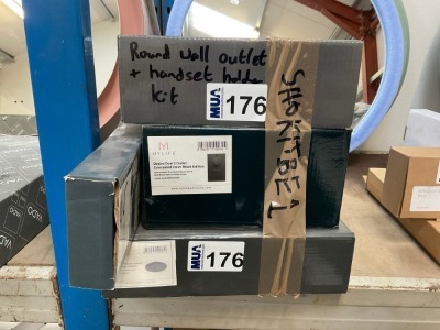 BLACK CONCEALED SHOWER VALVE KIT