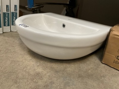 APPROX. 500 SINGLE-TAP-HOLE CERAMIC BASIN
