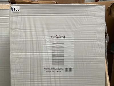 APPROX. 1600x600 ANTHRACITE STRAIGHT LADDER RAIL COMPLETE