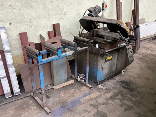 FMB ORION SEMI-AUTOMATIC 3-PHASE BANDSAW & ROLLER TABLE