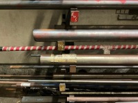 3 LEGGED 11-TIER METAL STORAGE RACK & CONTENTS - 11