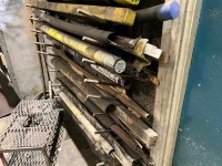 METAL WALL RACK TO INC. ASSORTED WELDING RODS - 8