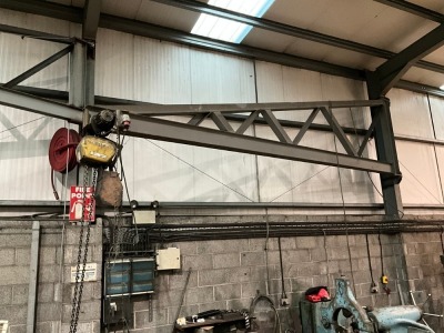 SWING CRANE COMPLETE WITH ELECTRIC CHAIN HOIST