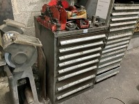 8 DRAWER METAL CABINET & CONTENTS - 11