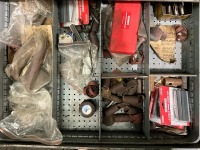 14 DRAWER METAL CABINET & CONTENTS - 14