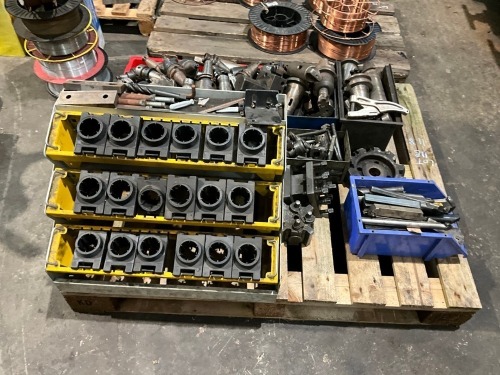 PALLET LOT TO INCLUDE LARGE SELECTION OF MACHINE PARTS & CUTTERS