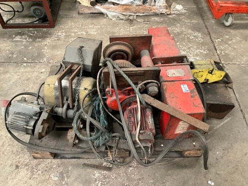 PALLET LOT TO INC. 2No. 3 PHASE OVERHEAD CHAIN HOISTS