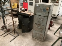 LOT BUNDLE TO INC. 2No. GAS HEATERS, 4 DRAWER METAL FILING CABINET, TRANSFORMER BOX, METAL STORAGE BOX & MOBILE SHELVES - 2