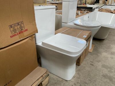 NCG450 AVA SOFT SQUARE RIMLESS TOILET COMPLETE - BOXED