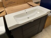 ROPER RHODES CONCIERGE 1000 FLOOR-MOUNTED FIVE-DRAWER UNIT IN MATTE CARBON WITH BASIN - 2